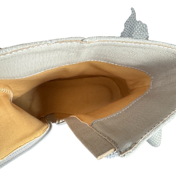 Rhinestone Heeled‎ Ankle Boots Pointed Toe Women's Size 10 Silver Gold Zipper - Picture 13 of 15